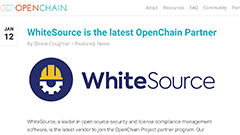 WhiteSourceはOpenChainの最新パートナーとして参画しました