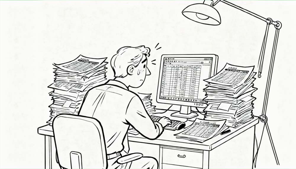 売上データと予算データの突合せ・集計作業に毎週30分を費やしていました