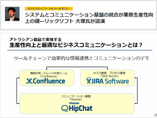  2016.9.12 システムとコミュニケーション基盤の統合が業務生産性向上の鍵--リックソフト 大塚氏が講演