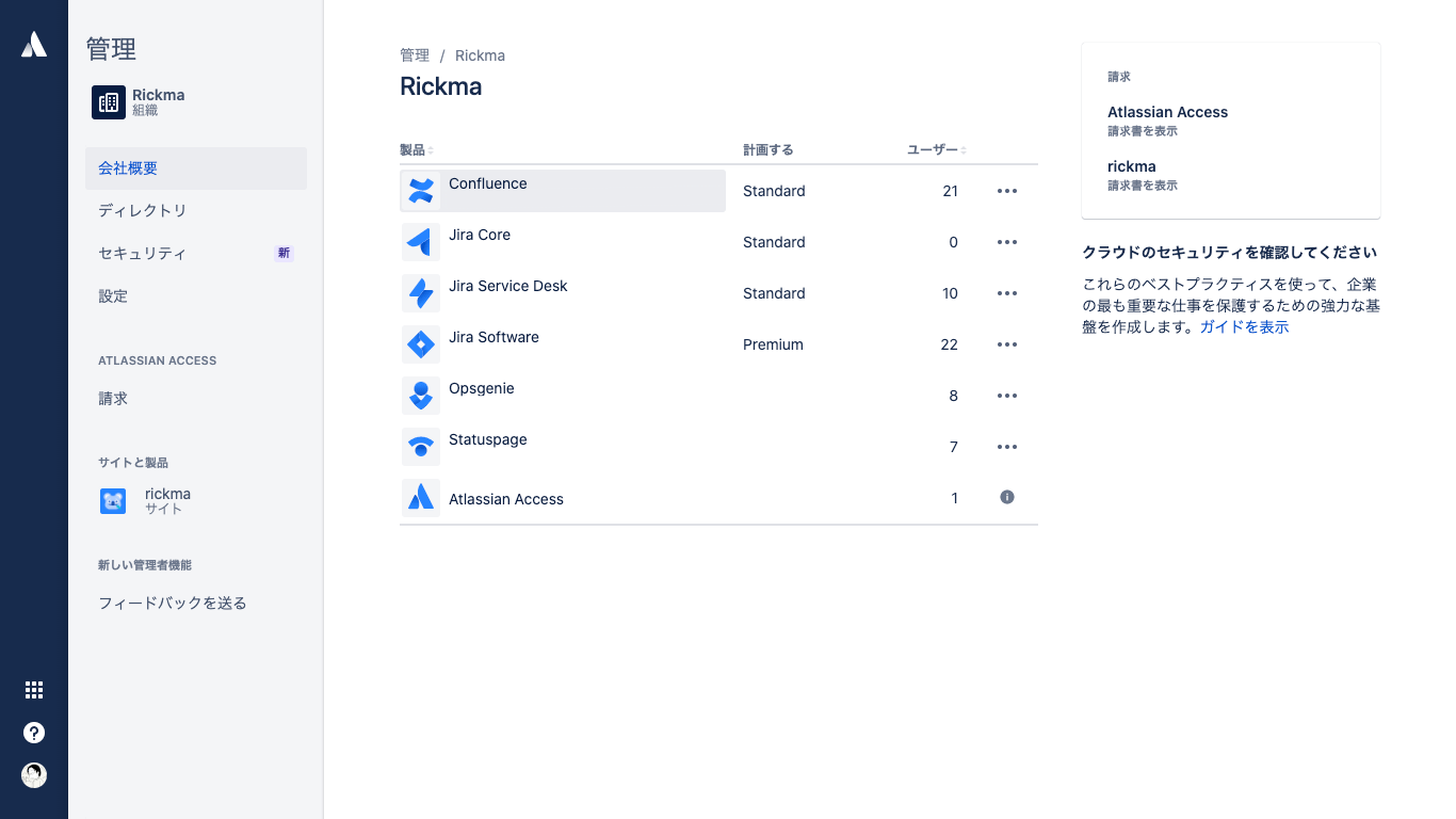 組織・製品管理