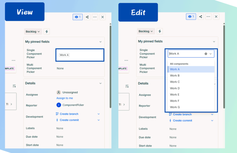 Single Component Picker