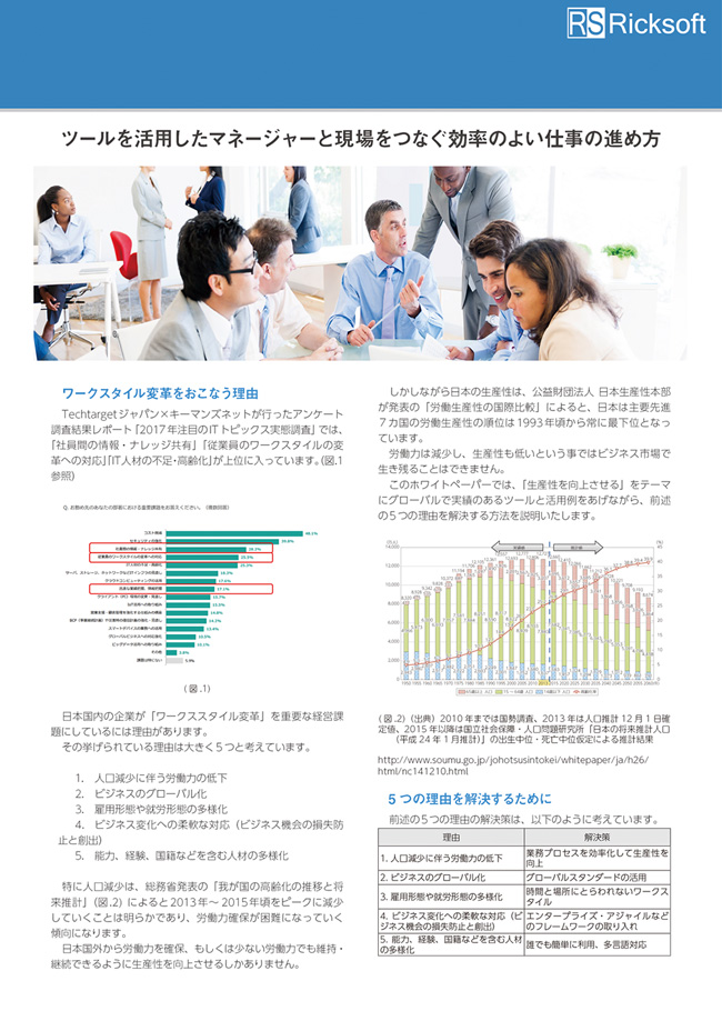 ツール活用したマネージャーと現場をつなぐ効率の良い仕事の進め方